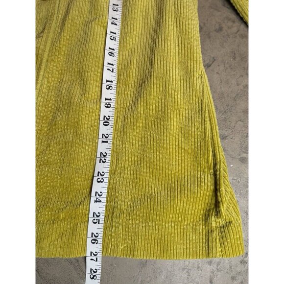 J Jill Women's Corduroy Shacket Size Petite Small Green Yellow - Picture 5 of 10